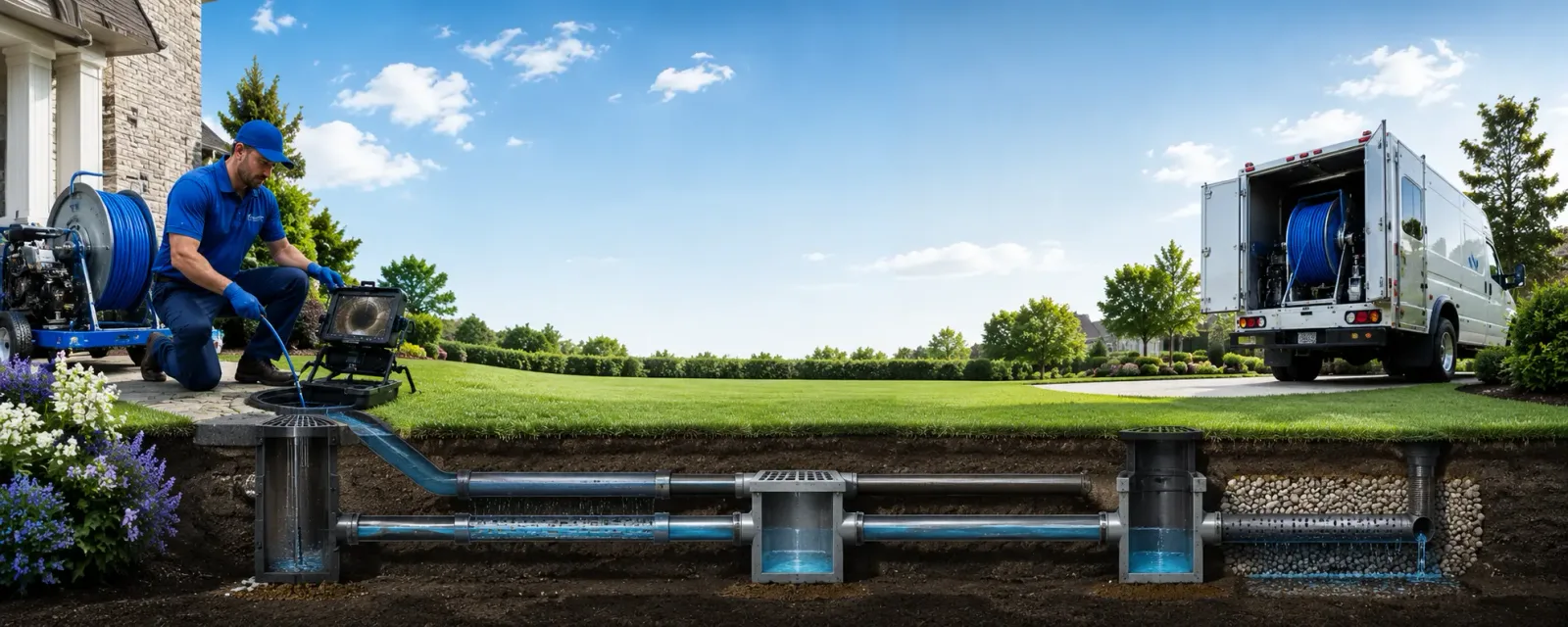 Outdoor drain cleaning information for Isaban, WV